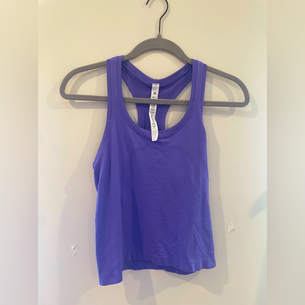 LULULEMON SWIFTLY TECH TANK RACE LENGTH CHARGED INDIGO